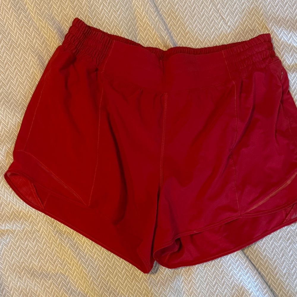 Lululemon Athletica Red Athletic Shorts